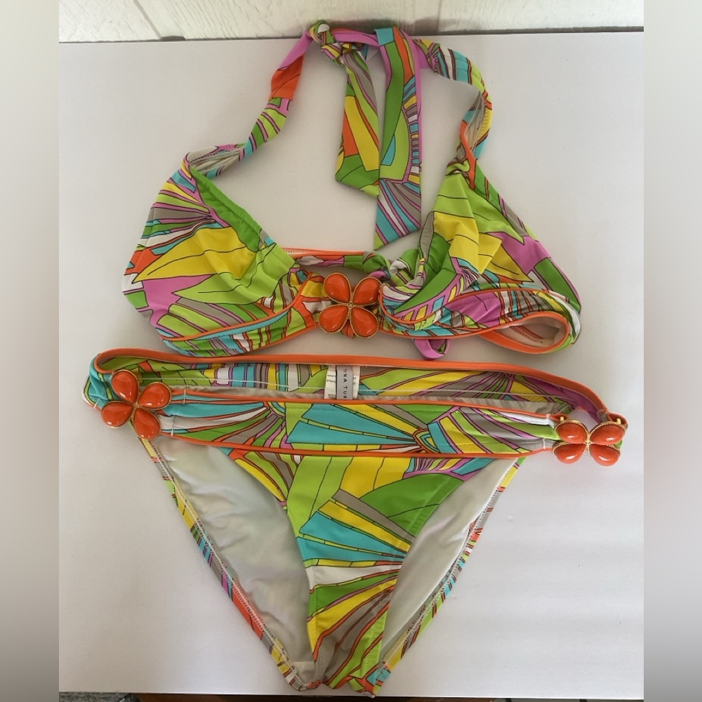 Trina Turk Tropical Bikini Size 8/10
